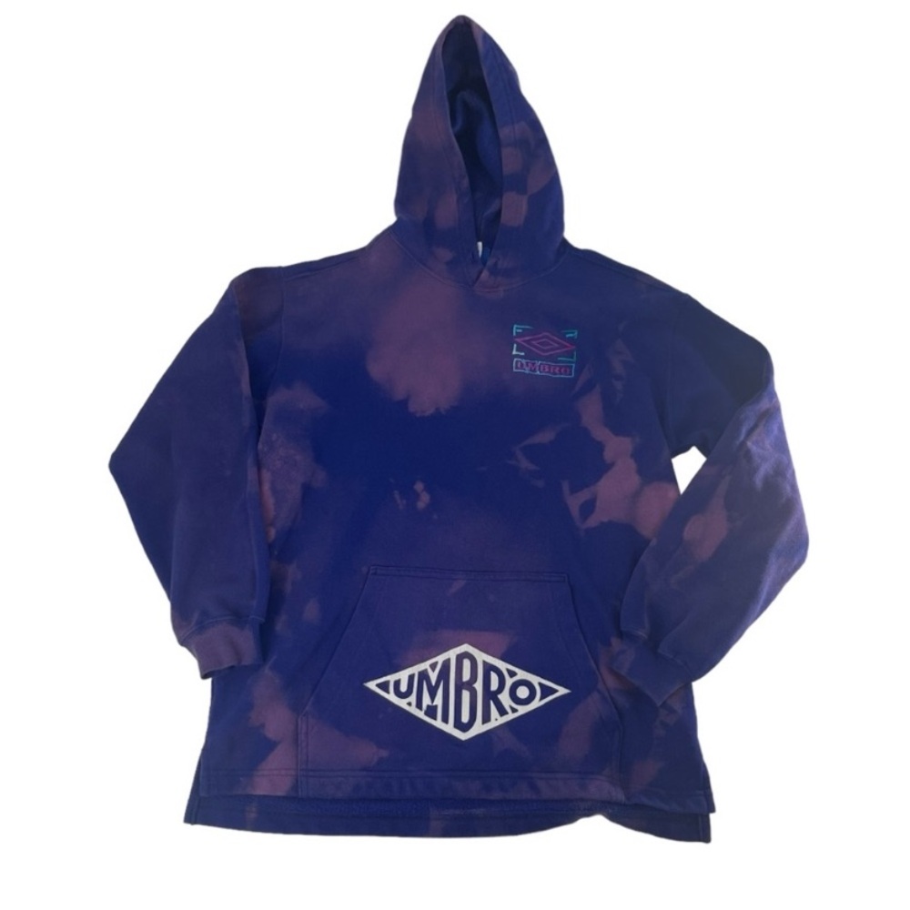 Vintage Umbro Hoodie Mens Medium Purple 90s Y2K
Spellout Soccer USA Made Tie Dye